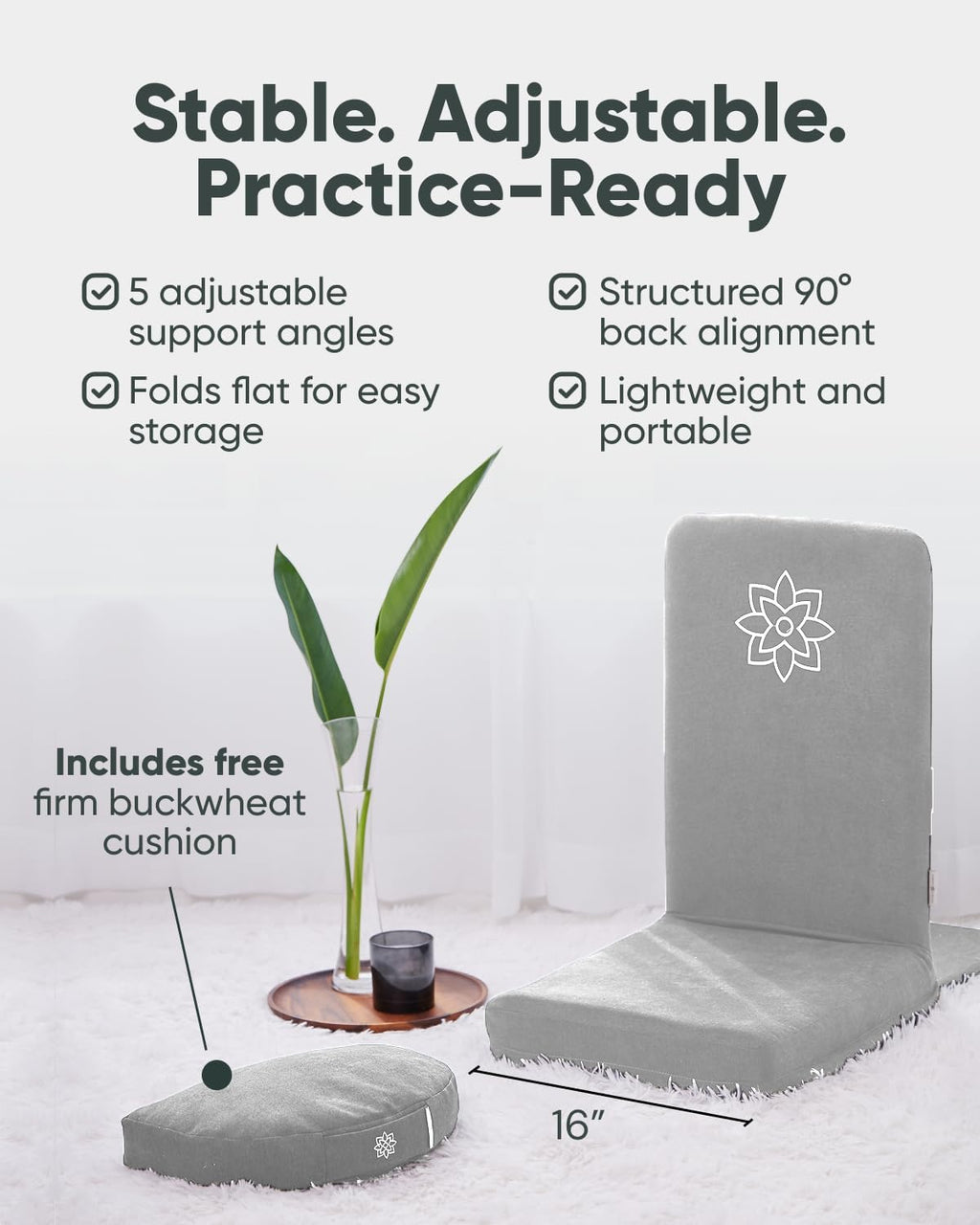 Foldable Meditation Chair with Cushion