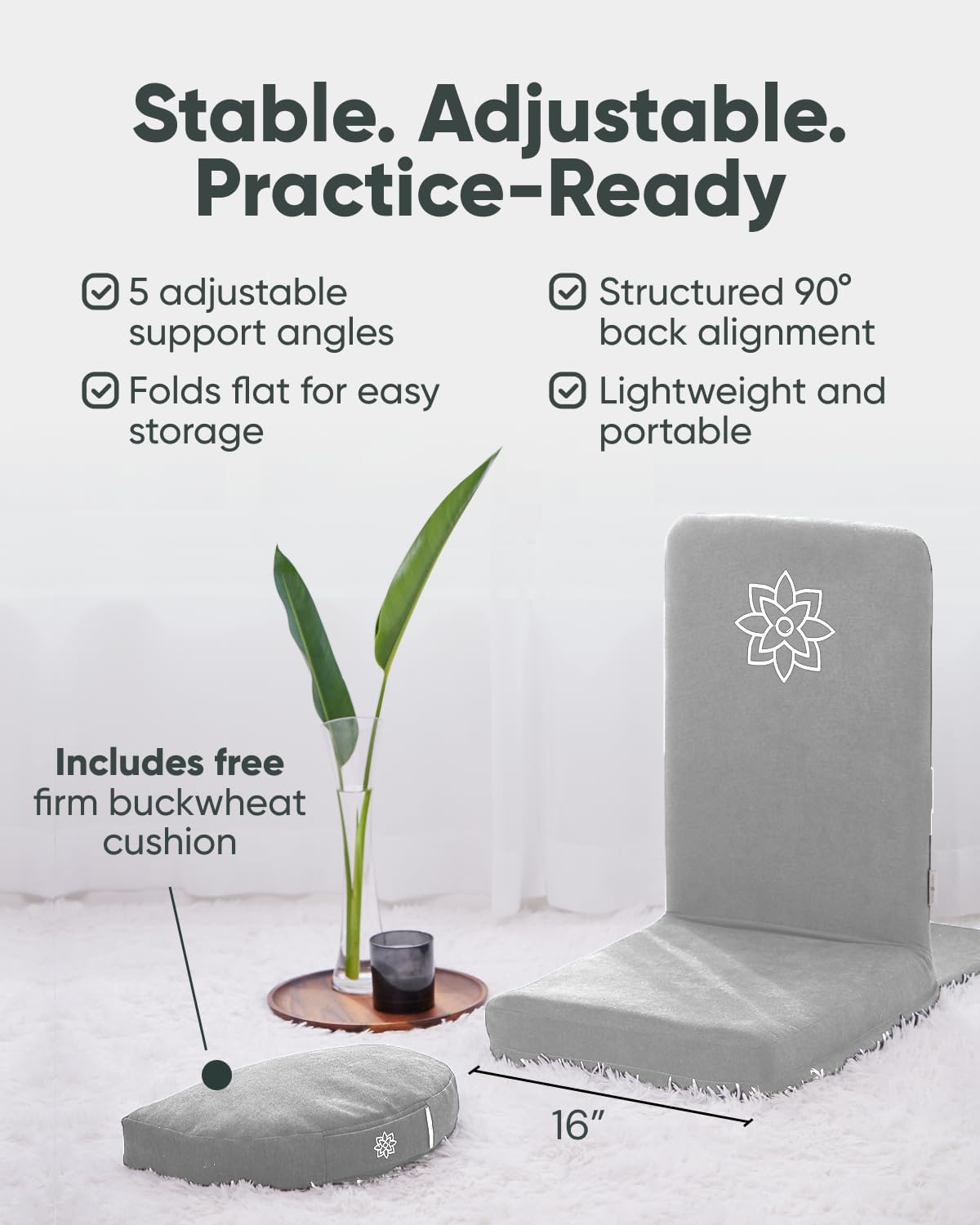 Foldable Meditation Chair with Cushion
