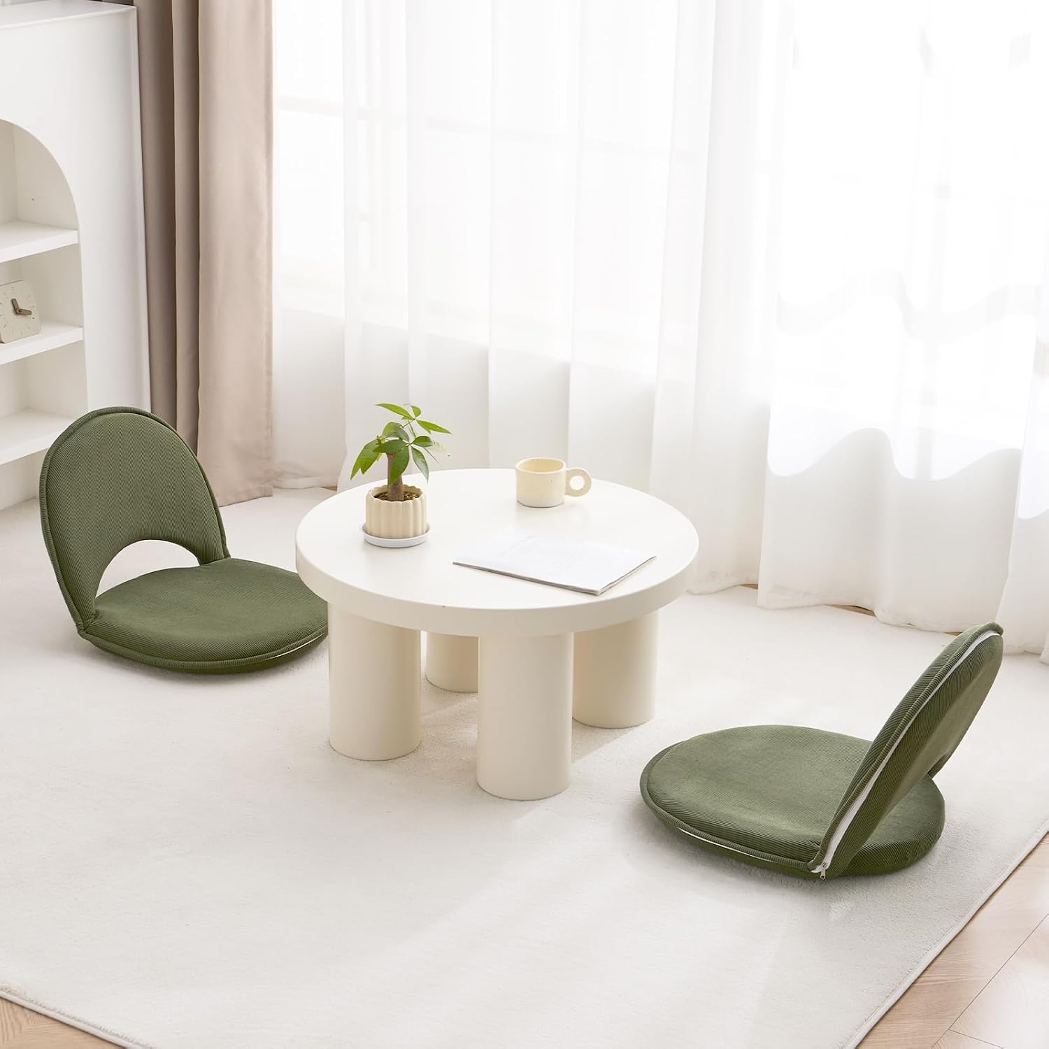5-Position Foldable Adjustable Floor Gaming Chair