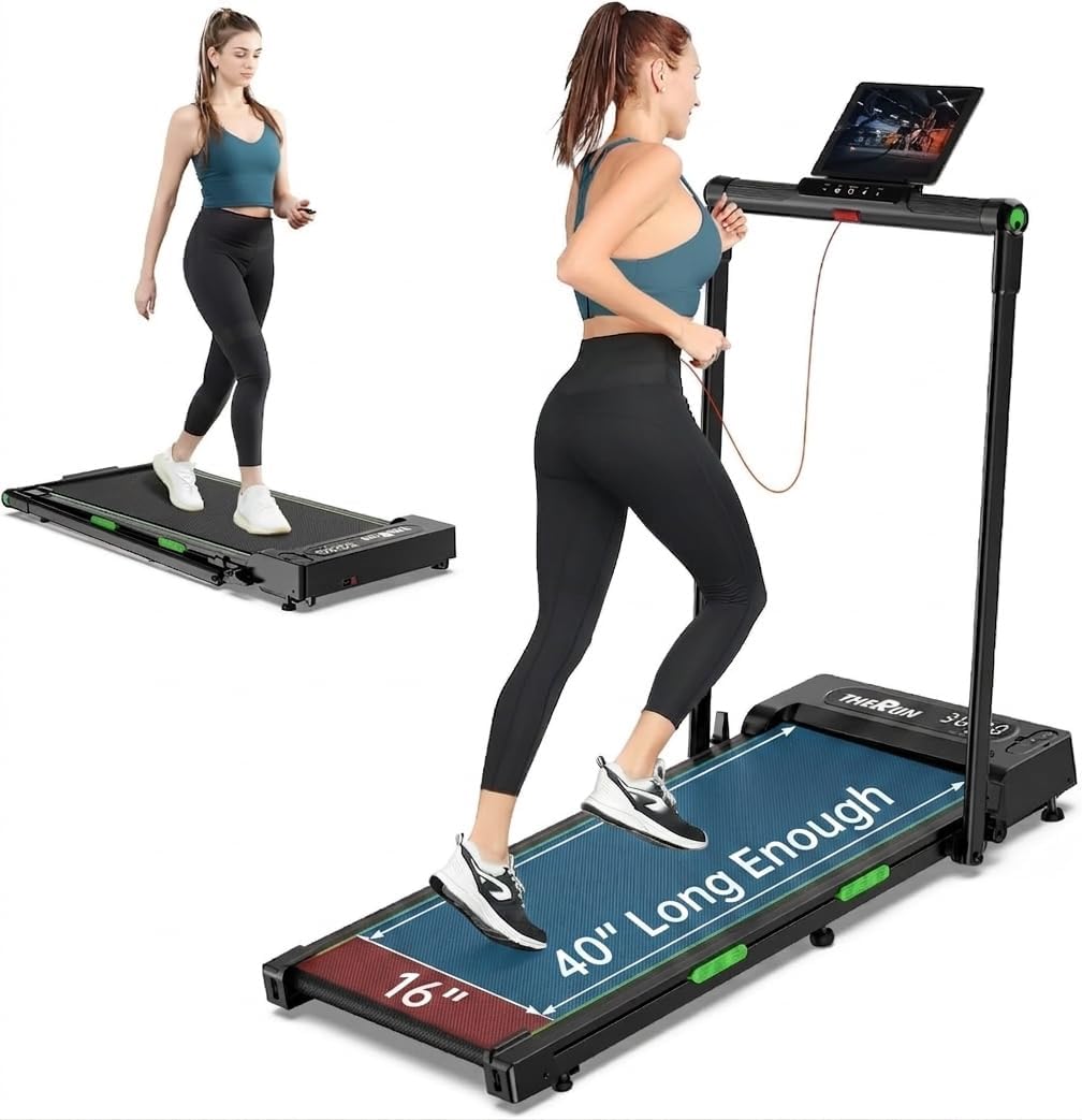 2-in-1 Wide Belt Foldable Under Desk Walking Pad