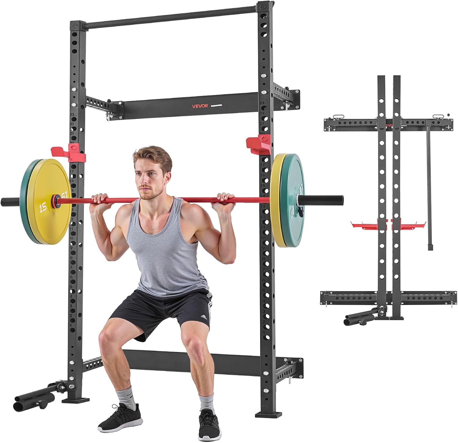 Wall Mount Folding Power Cage Rack