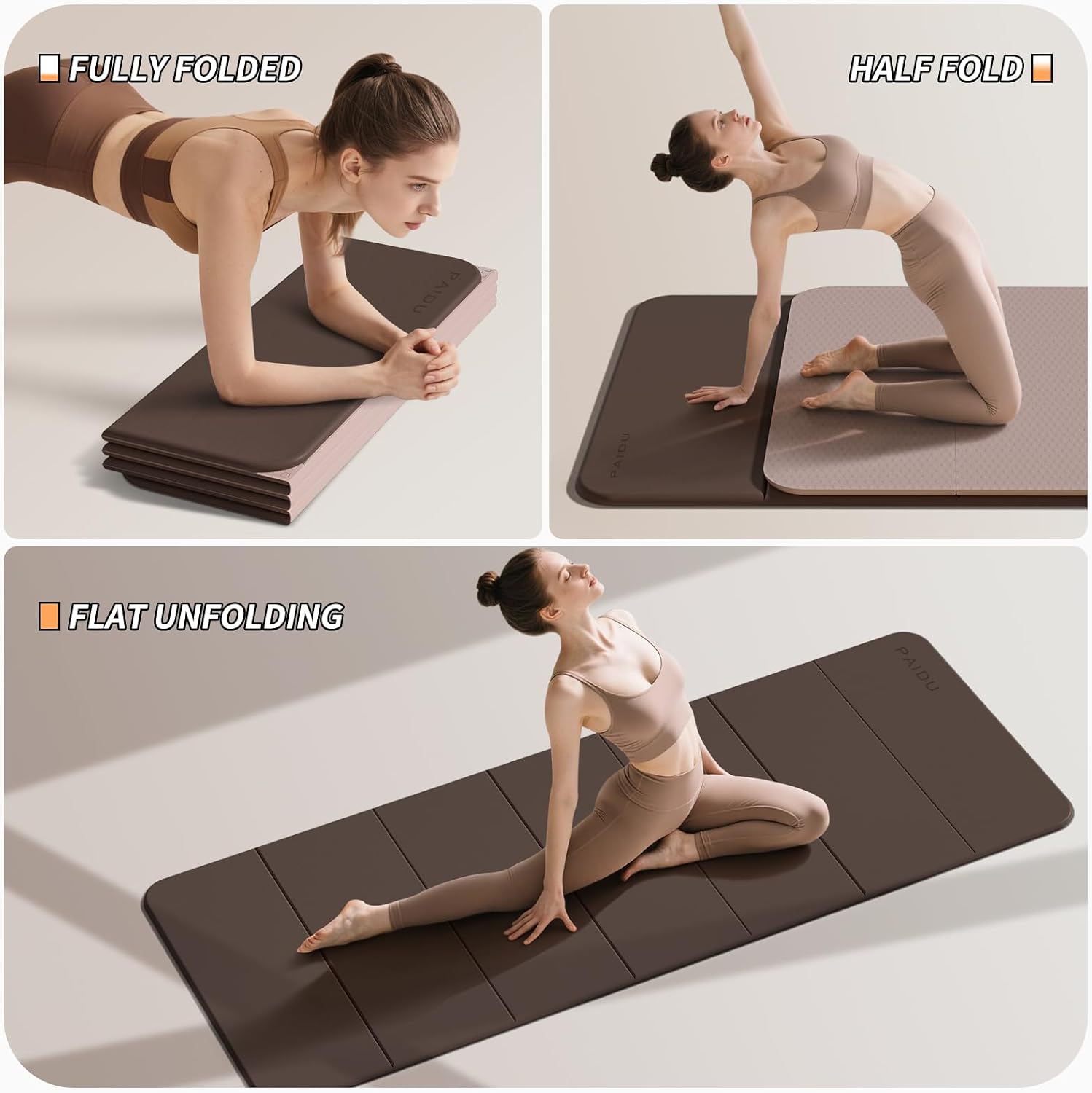 Foldable Thick TPE Yoga Mat