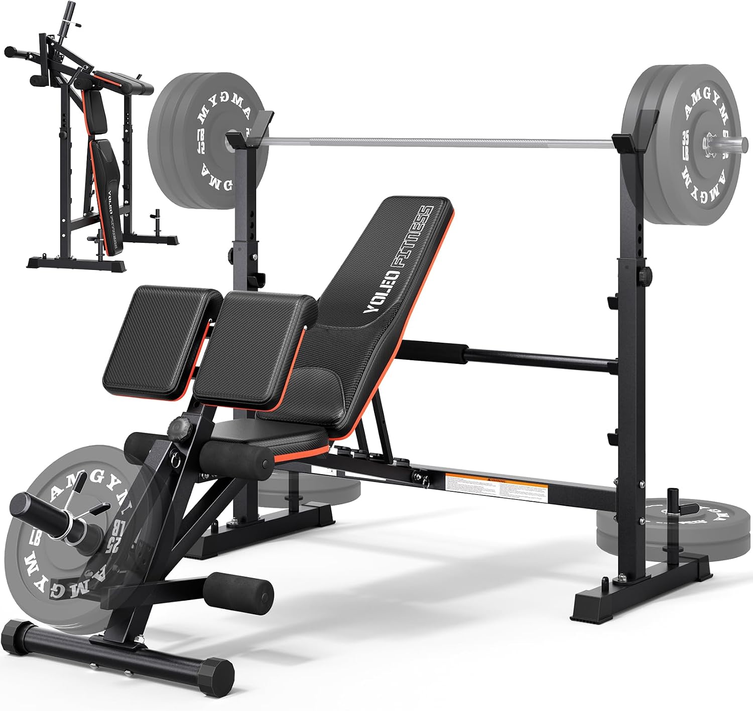 1870LBS Foldable Olympic Weight Bench Set