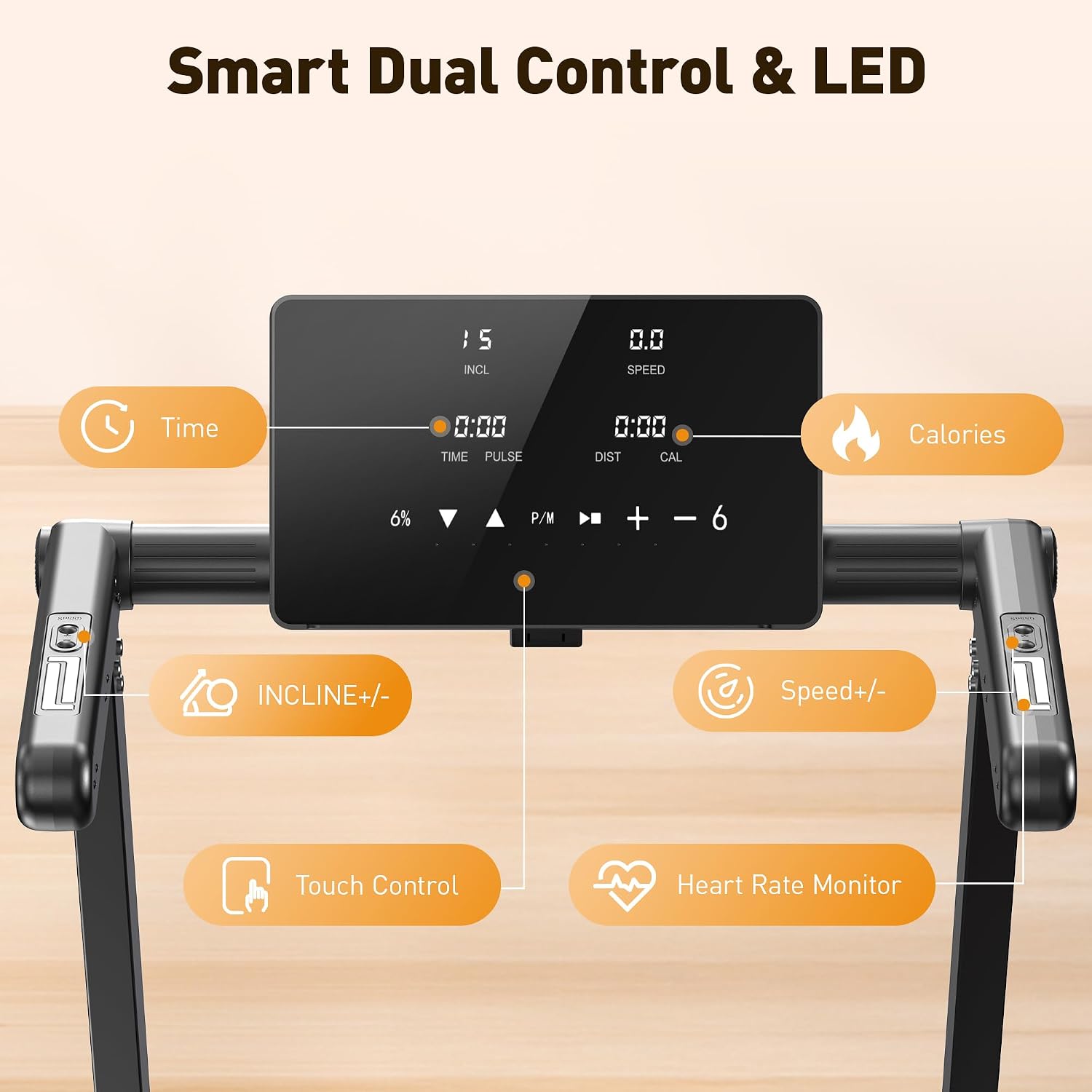 Auto Incline Smart Foldable Home Treadmill