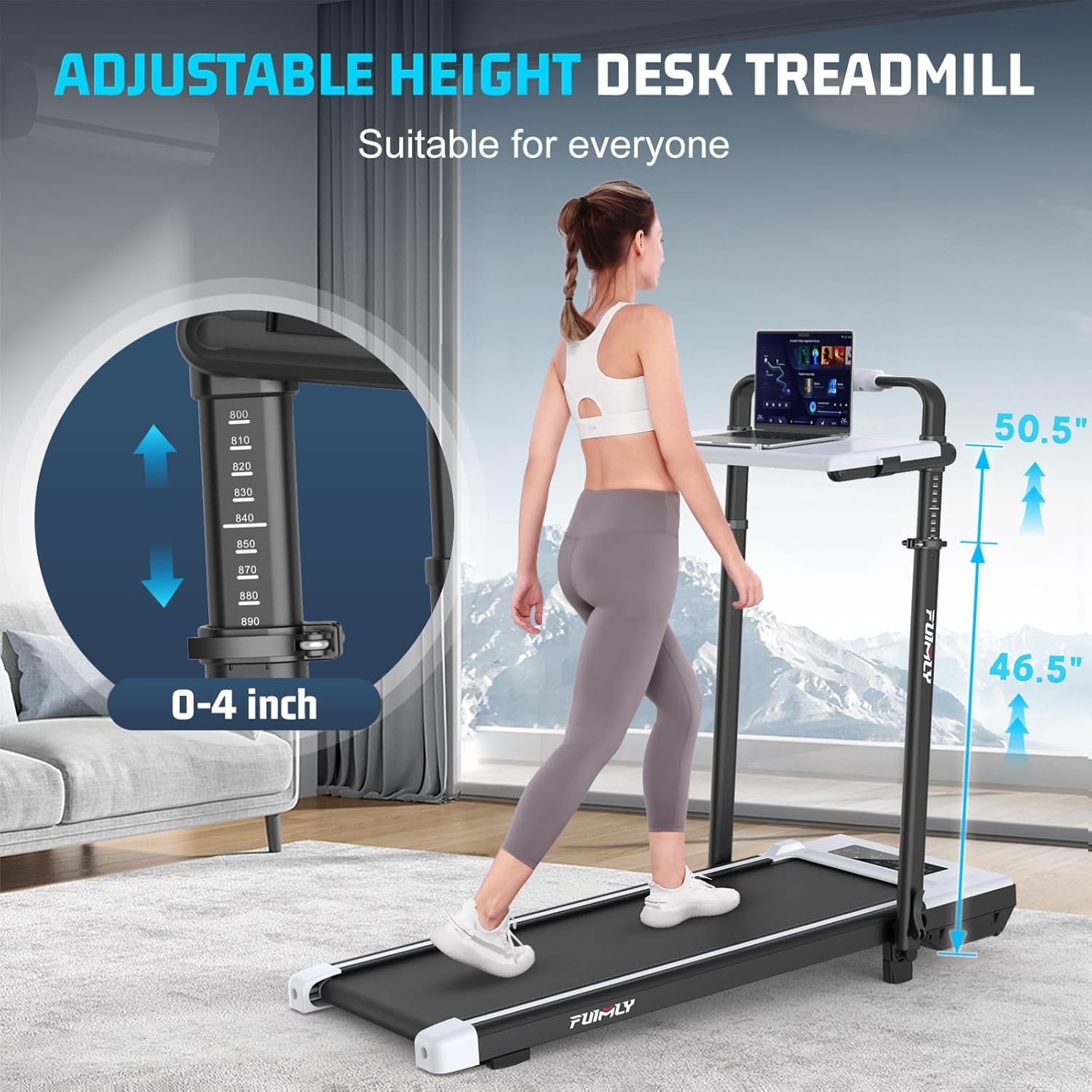 Foldable Incline Under Desk Treadmill