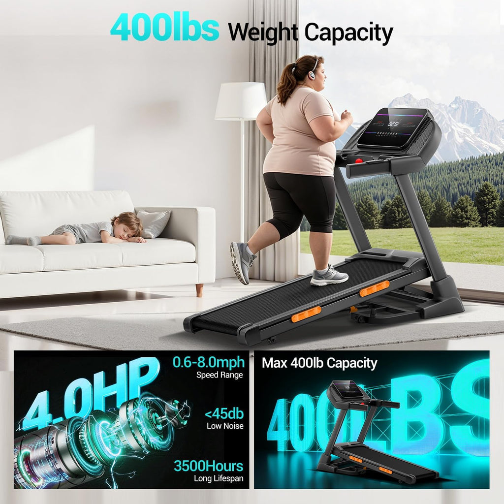 Auto Incline Foldable Under Desk Treadmill