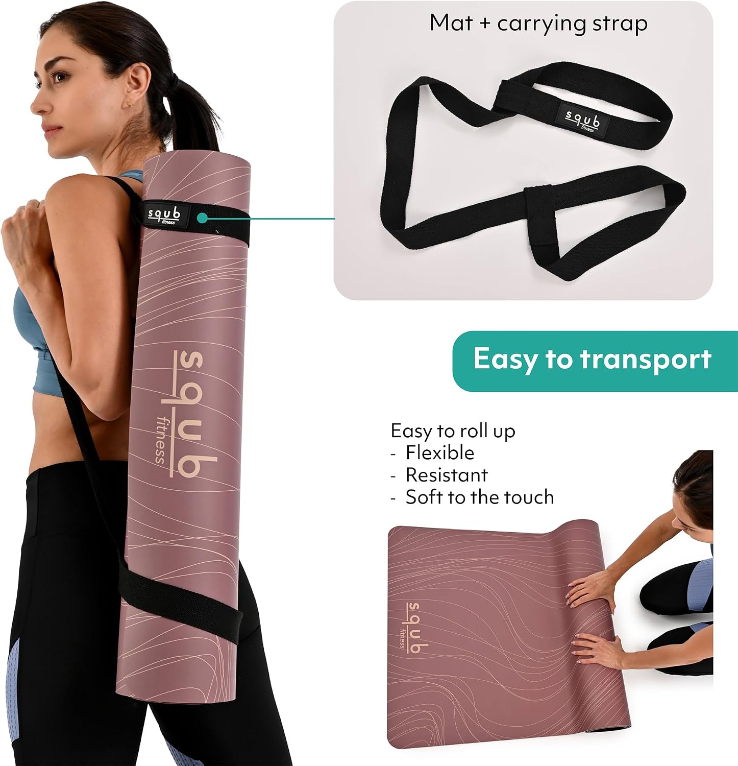 Thick PU Rubber Wide Yoga Mat