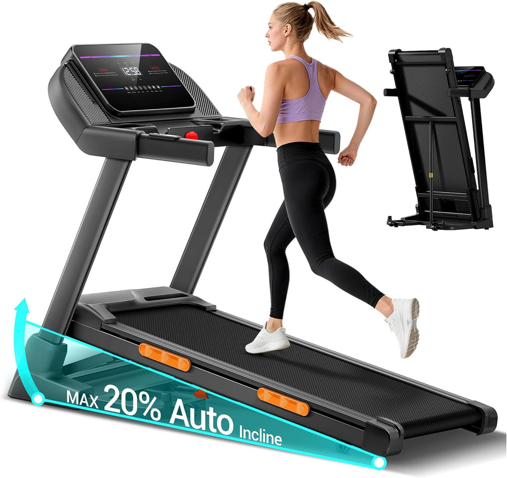 Auto Incline Foldable Under Desk Treadmill