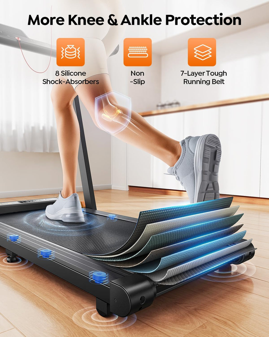 Foldable Incline Walking Pad with App & Speaker