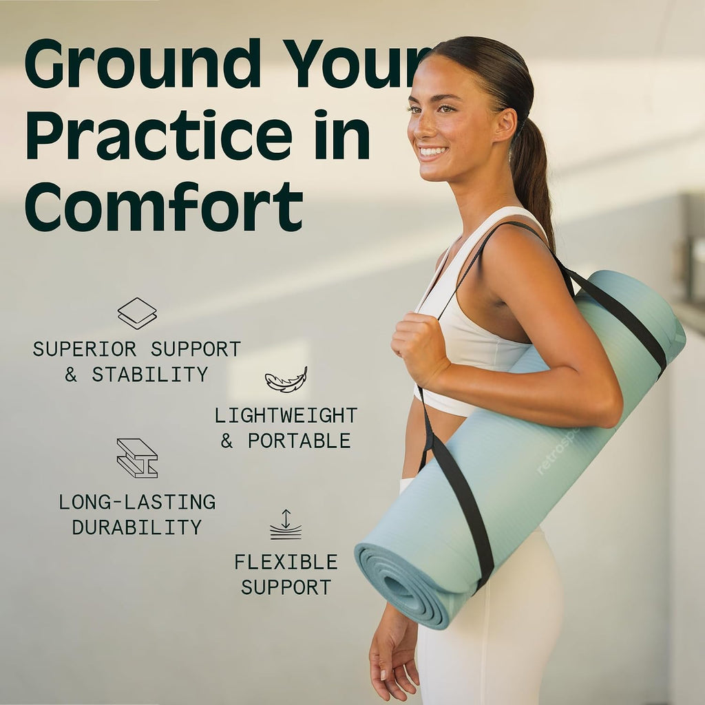 Thick Non Slip Yoga Mat With Strap