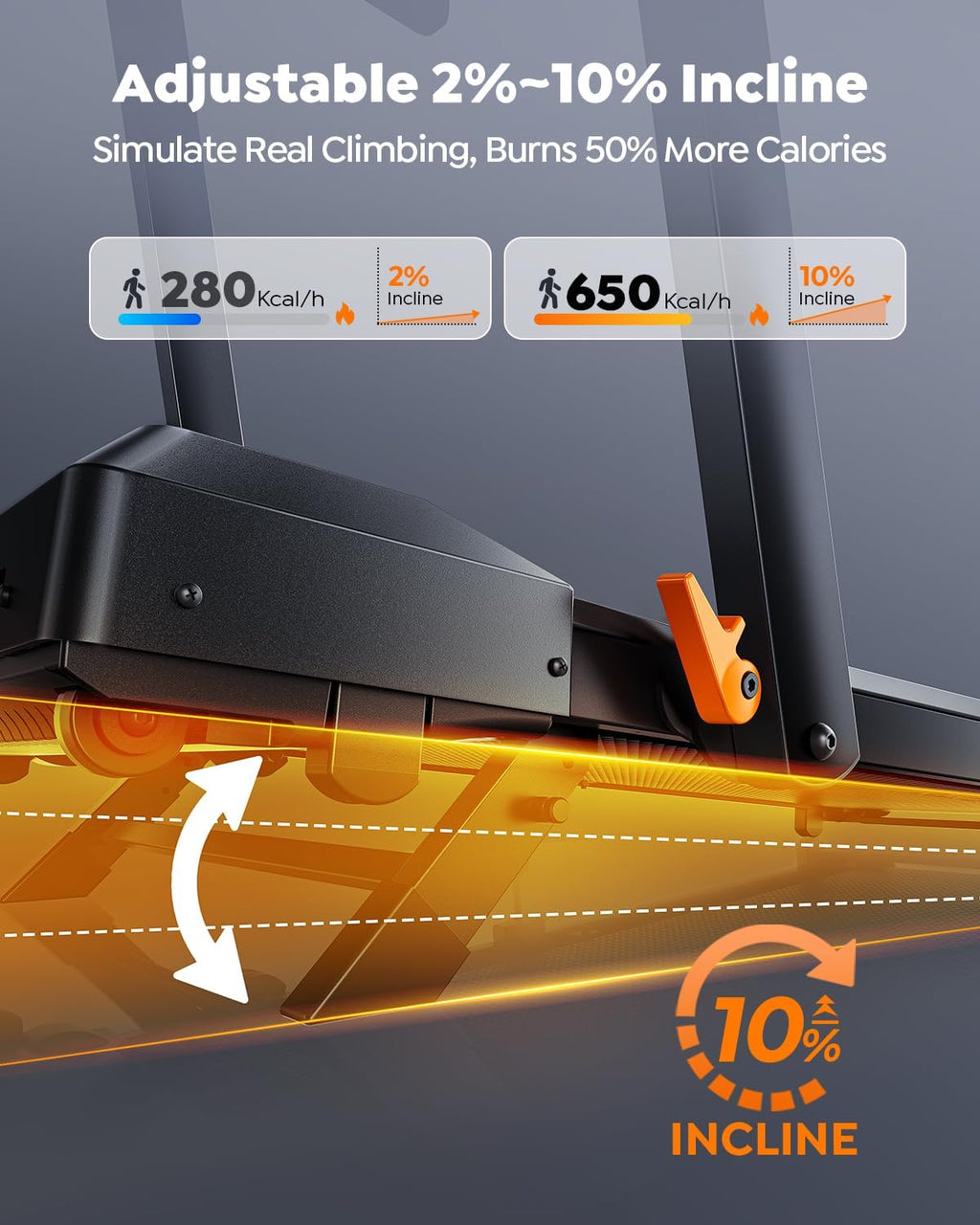 Foldable Incline Walking Pad with App & Speaker