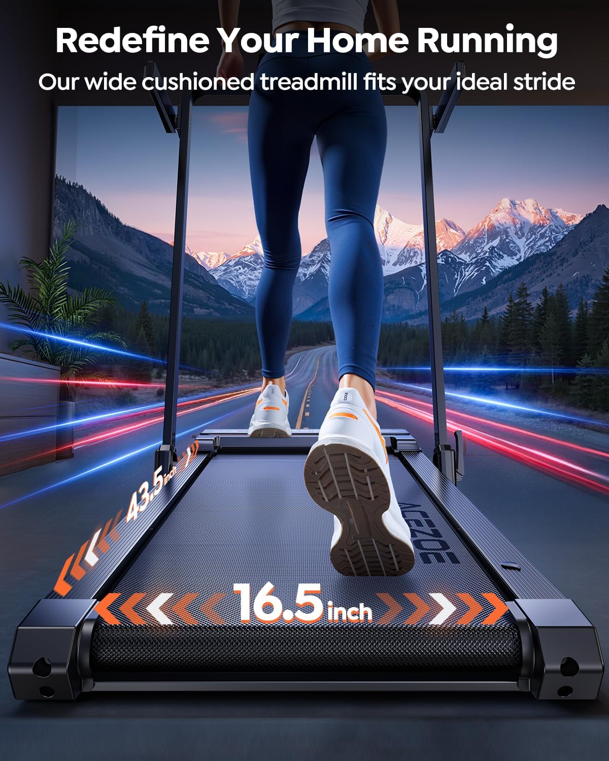 Incline Foldable Walking Pad with APP Speaker