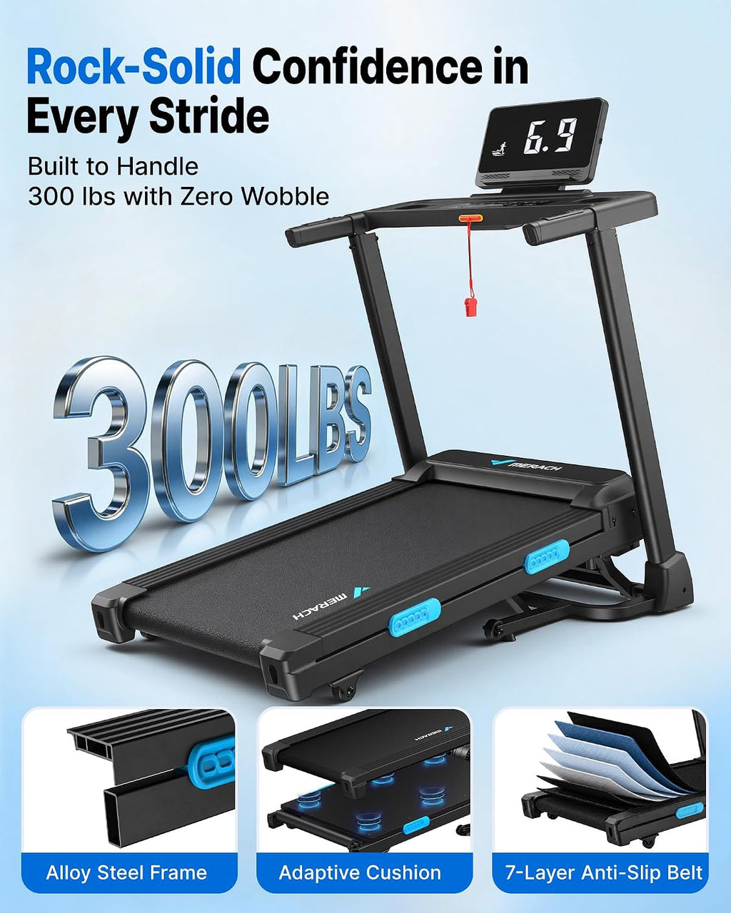 Brushless Foldable Incline Treadmill with Smart APP