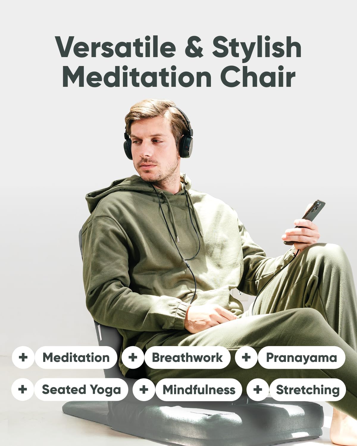 Foldable Meditation Chair with Cushion