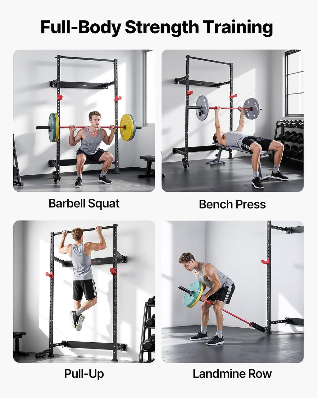 Wall Mount Folding Power Cage Rack