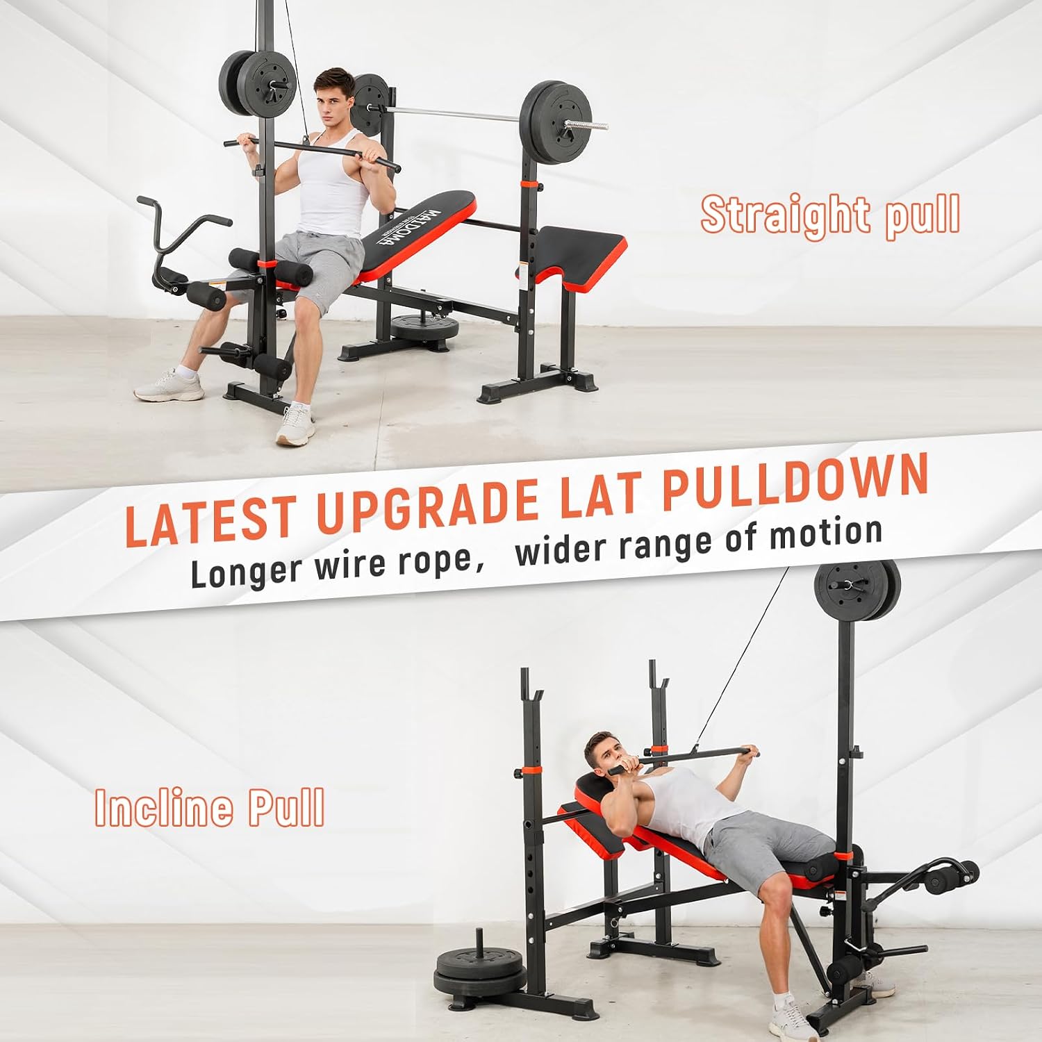 1500LBS 8-in-1 Foldable Weight Bench Set