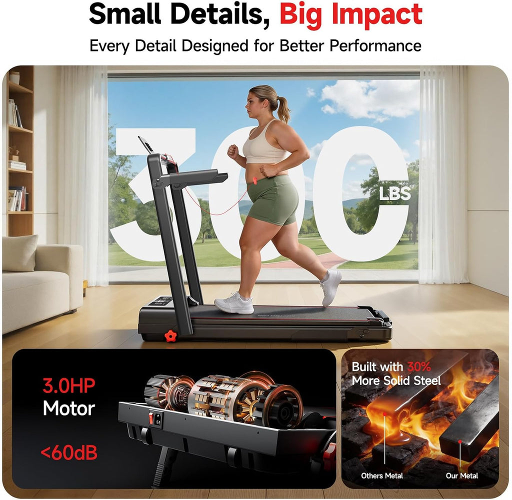 Foldable Quiet Incline Walking Pad with APP