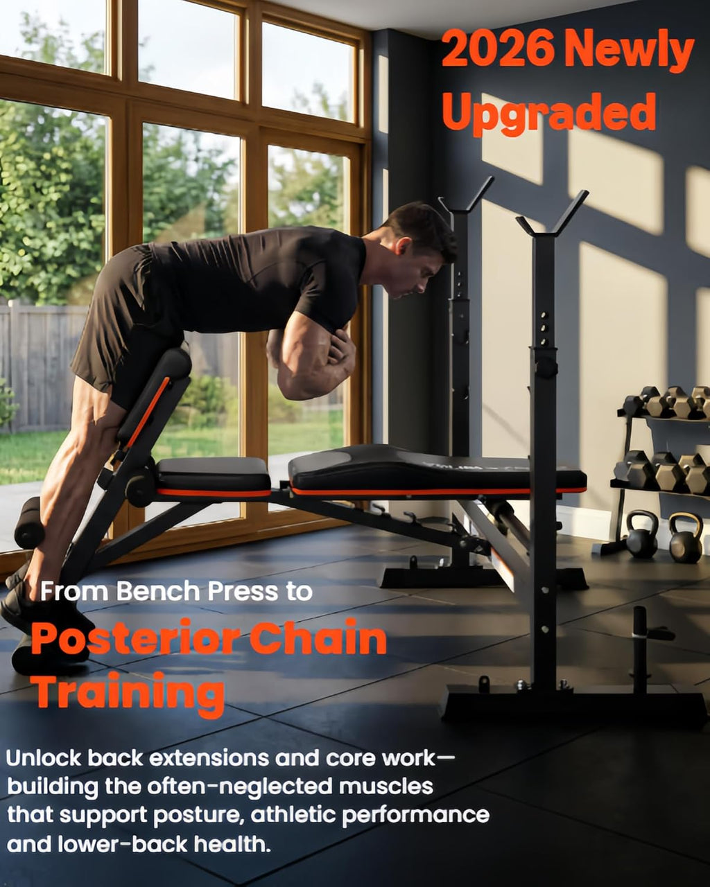 1870LBS Foldable Olympic Weight Bench Set