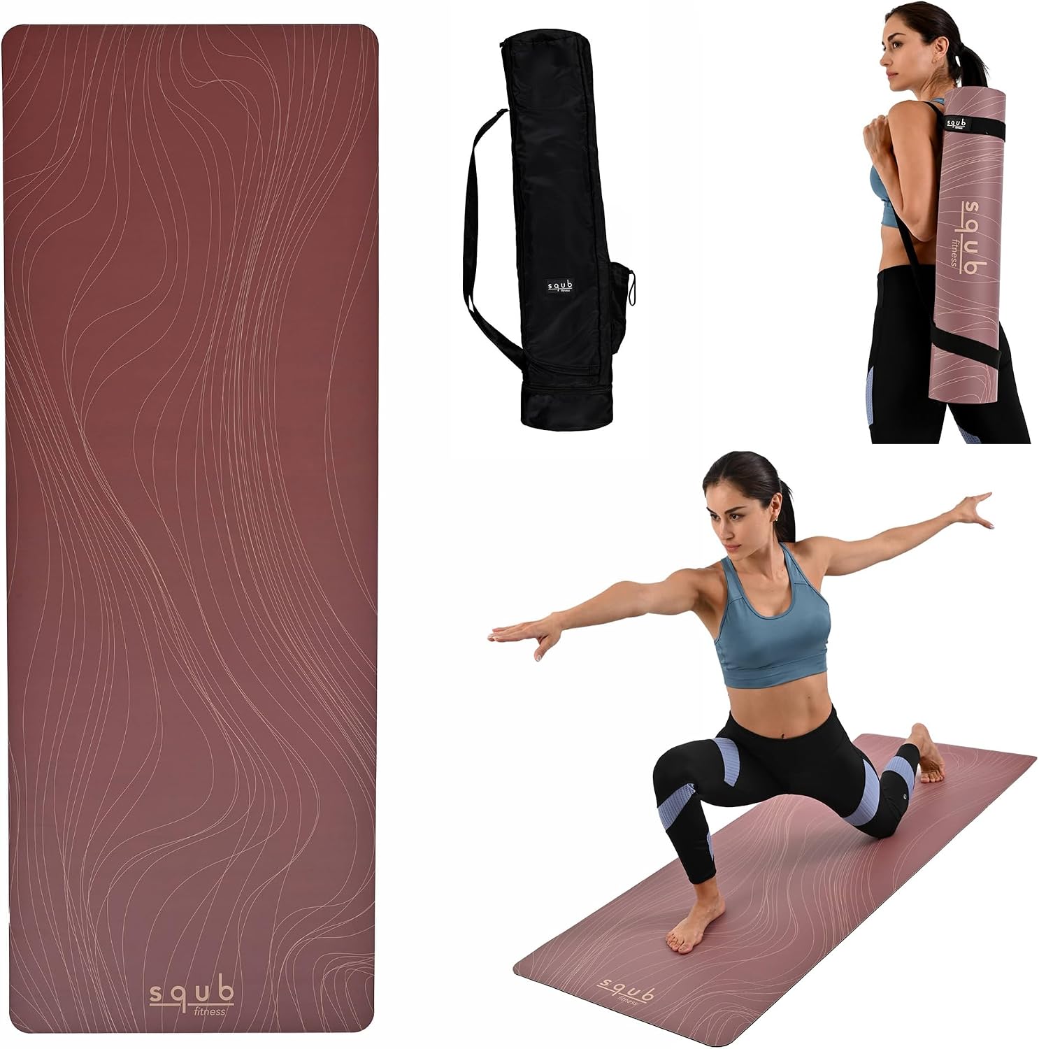 Thick PU Rubber Wide Yoga Mat