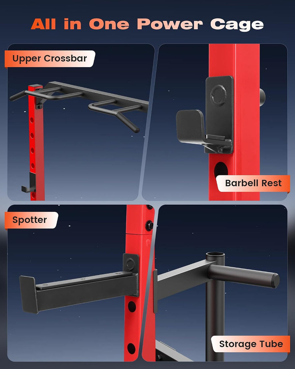 Multi-Function Power Cage Squat Rack Set