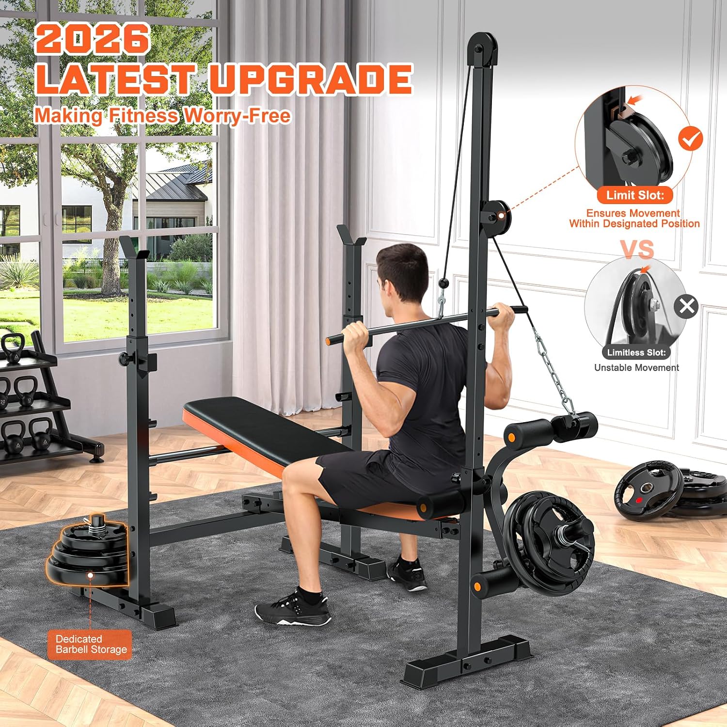 8-in-1 Multi-Function Weight Bench