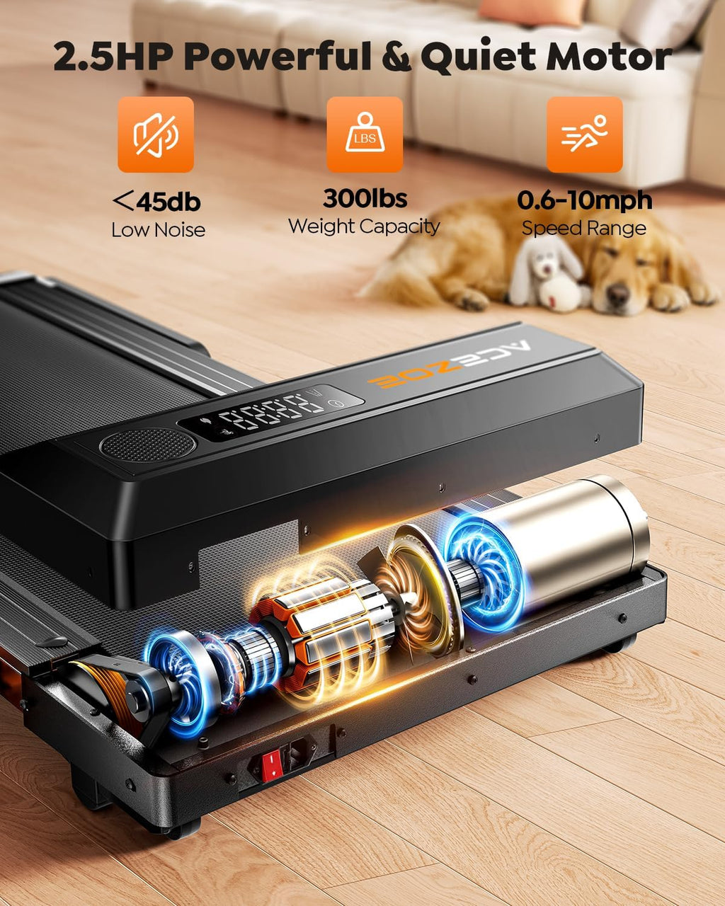 Foldable Incline Walking Pad with App & Speaker