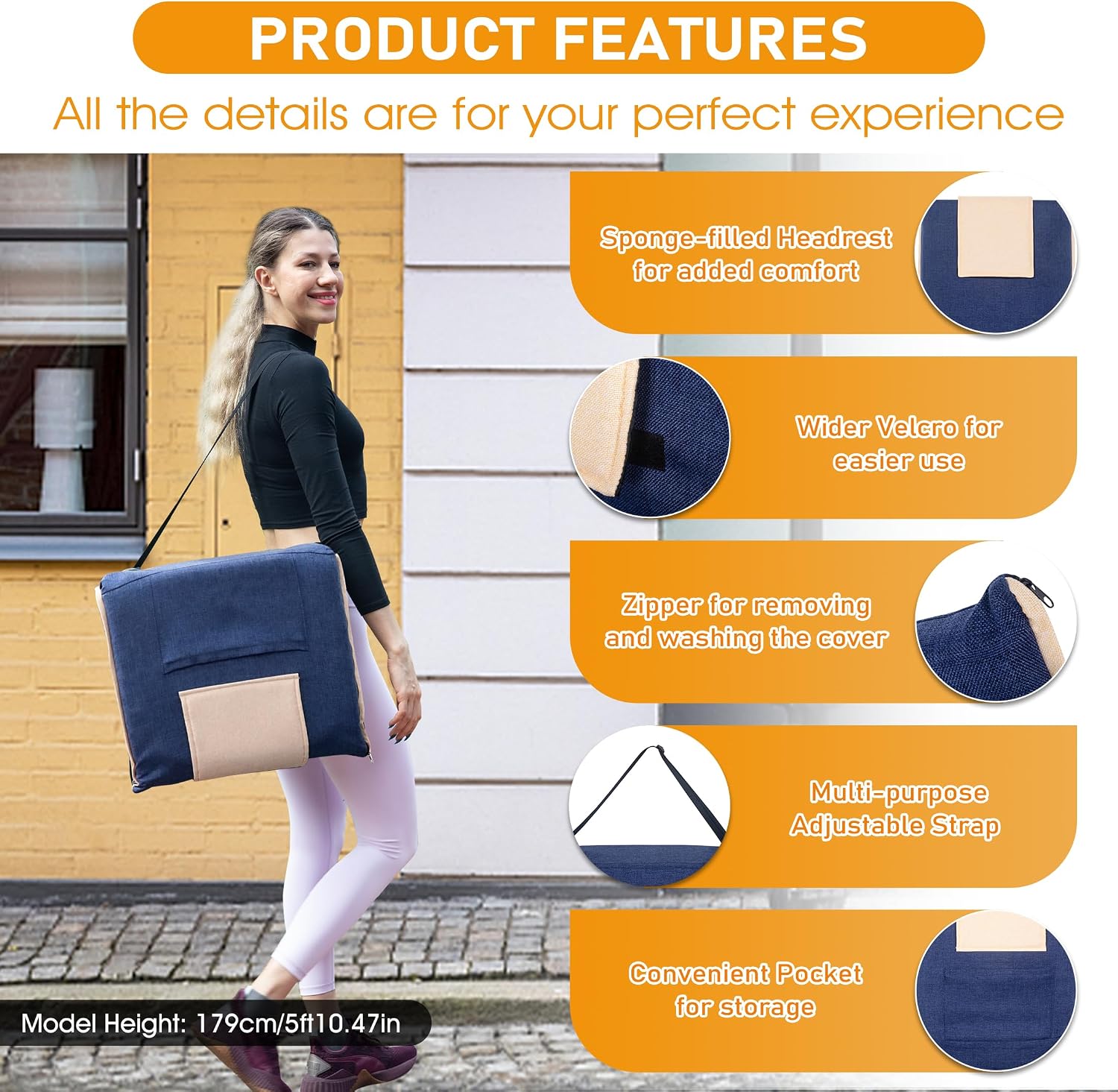 Adjustable Foldable Floor Meditation Chair