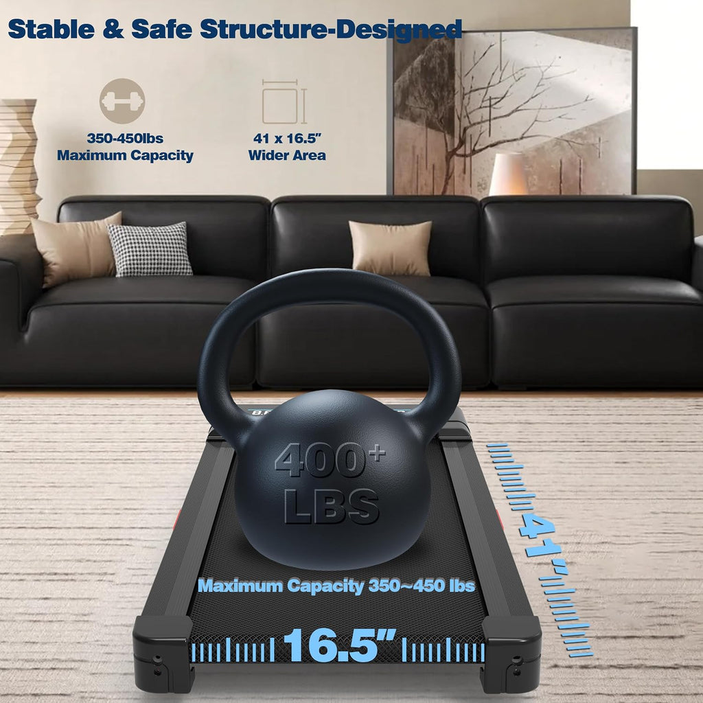Incline Under Desk Treadmill with Bluetooth Speaker