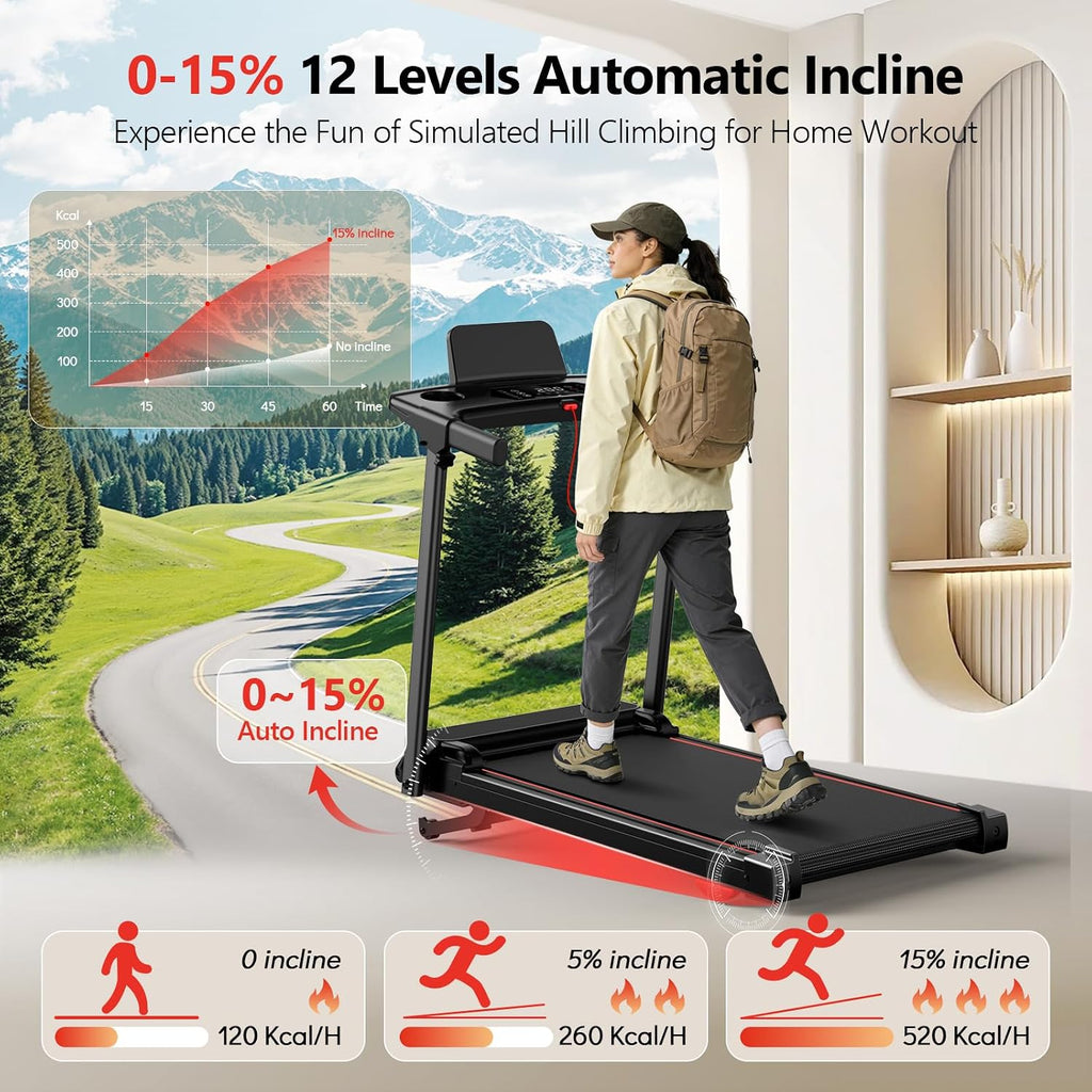 Incline Foldable Quiet Under Desk Walking Pad