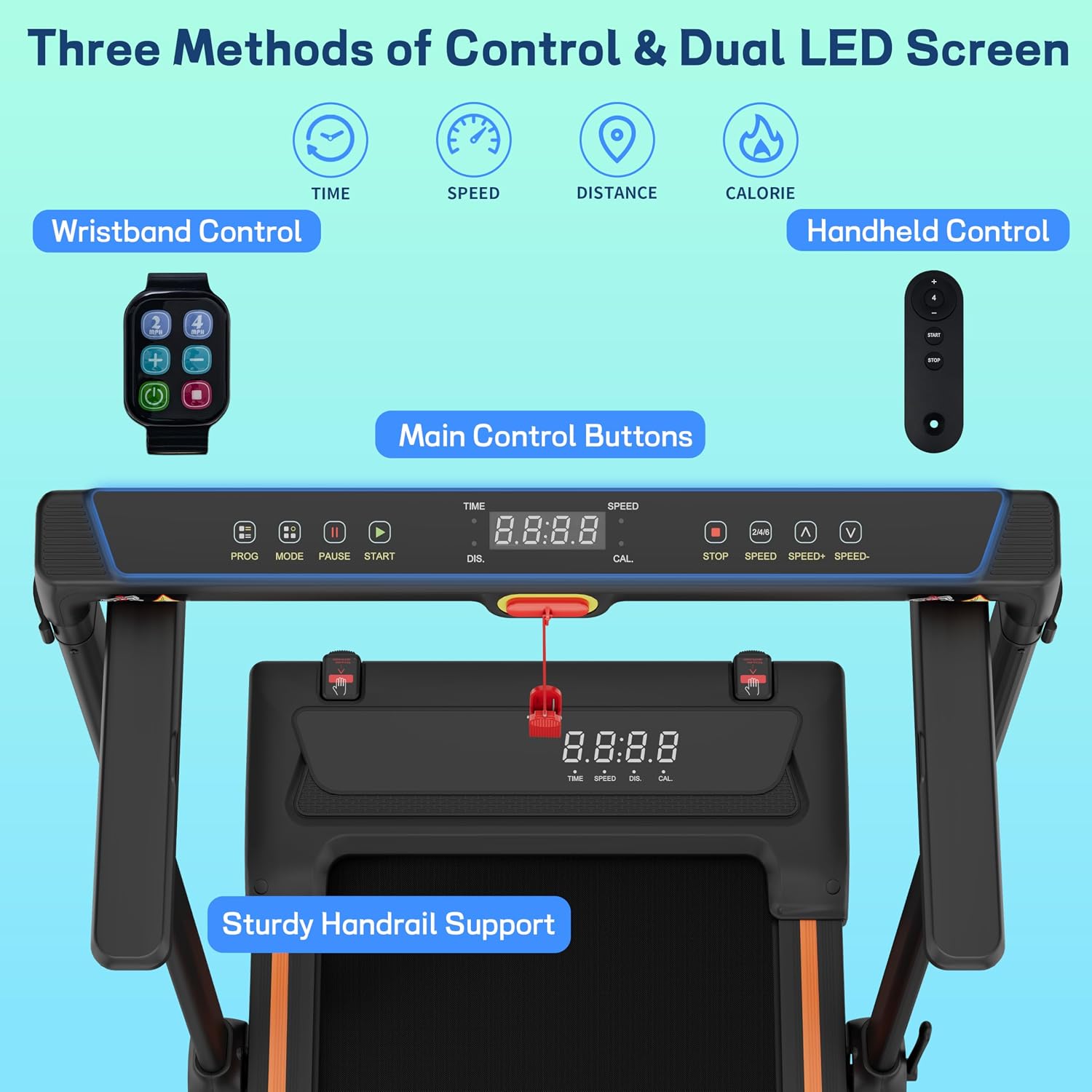 3-in-1 Foldable Incline Treadmill with Desk
