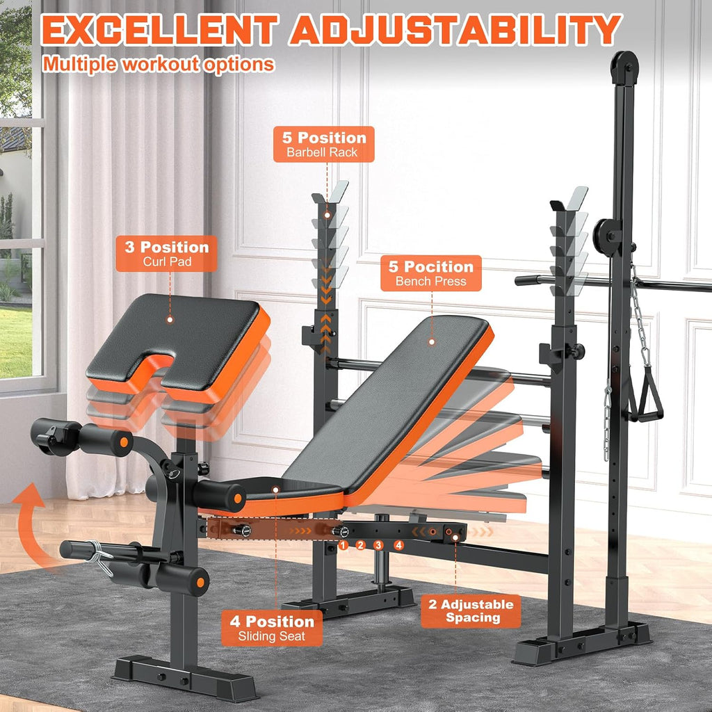 8-in-1 Multi-Function Weight Bench