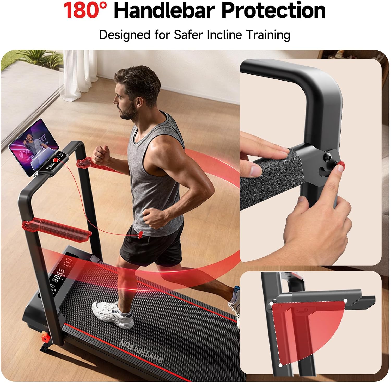 Foldable Quiet Incline Walking Pad with APP