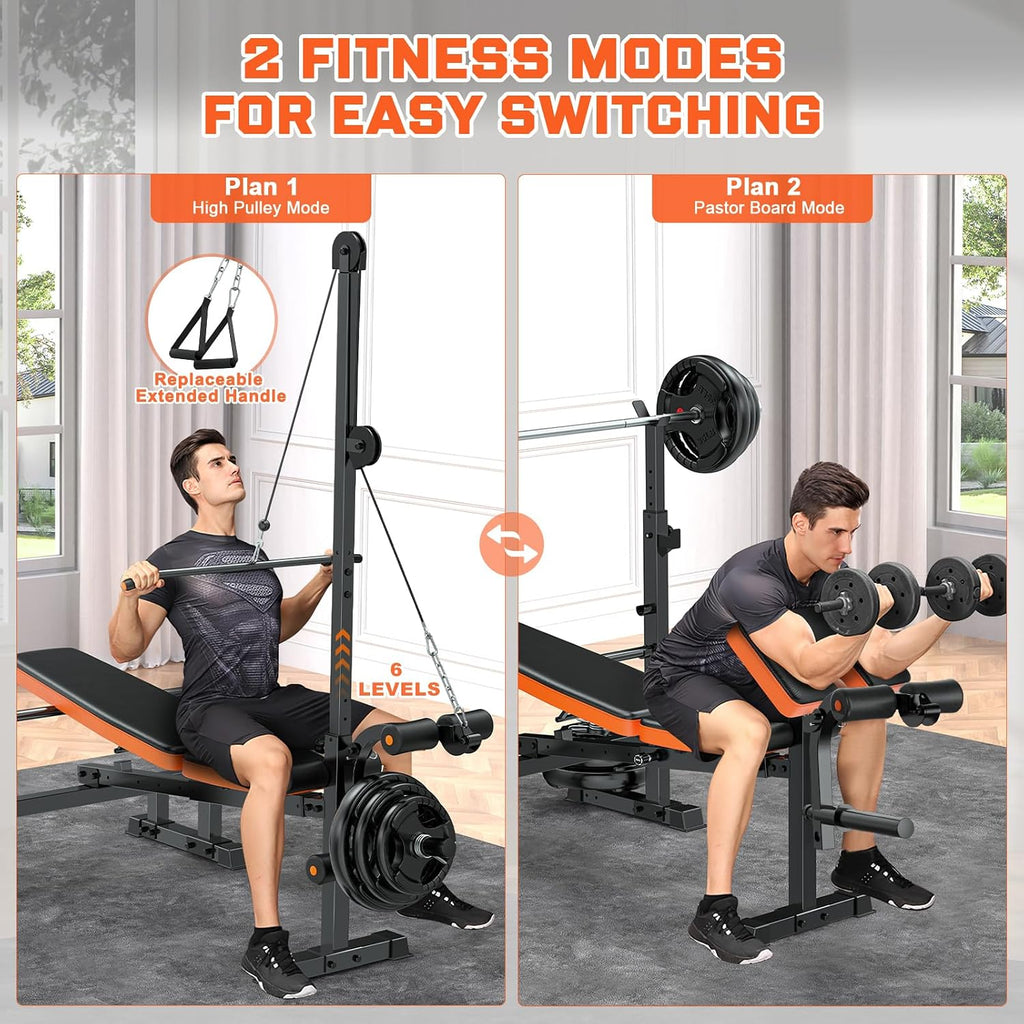 8-in-1 Multi-Function Weight Bench