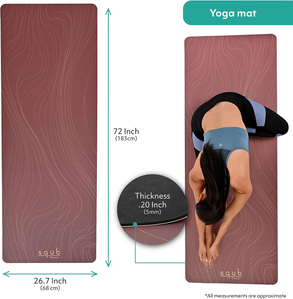 Thick PU Rubber Wide Yoga Mat