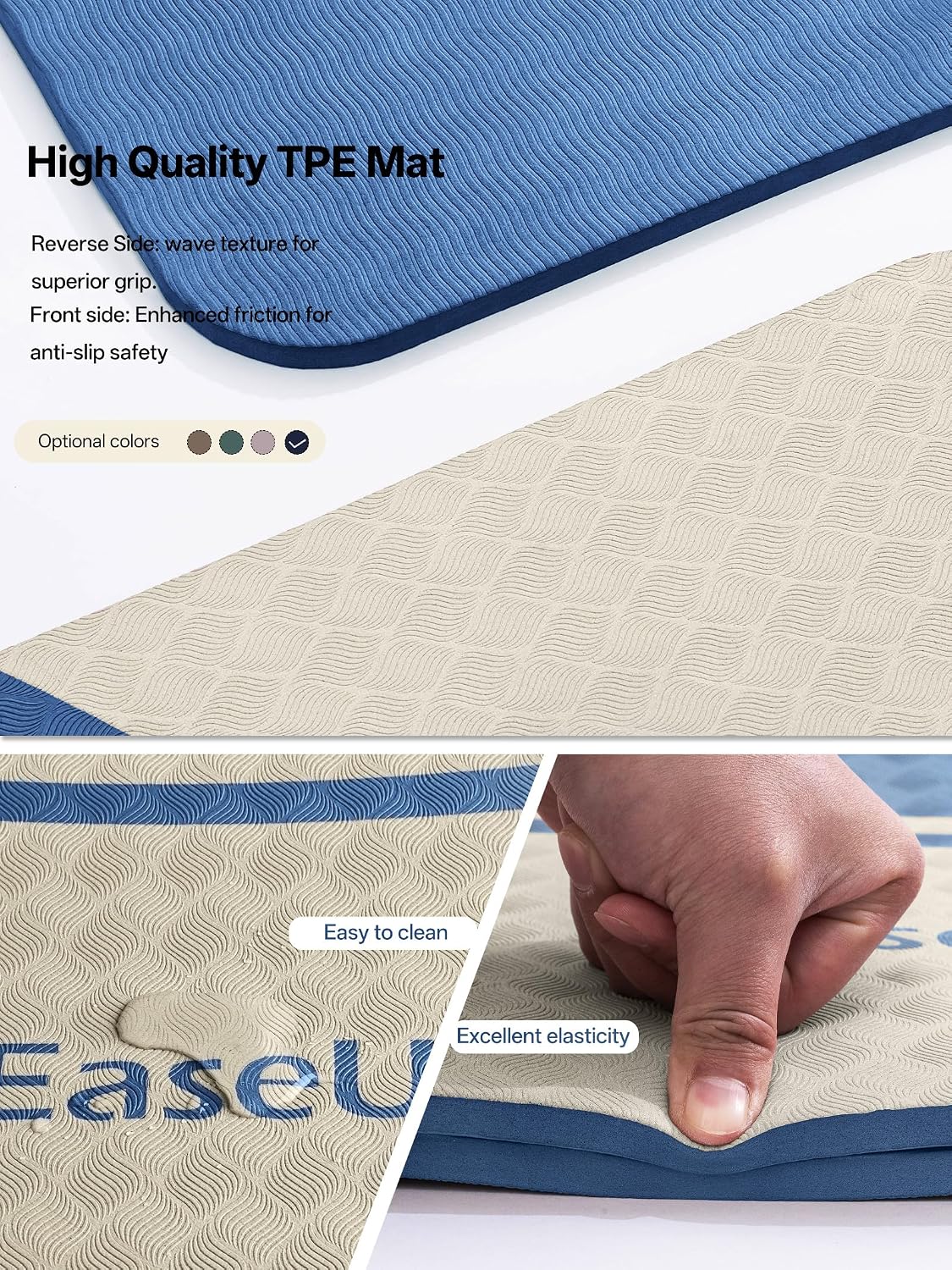 Wide Thick TPE Non Slip Yoga Mat