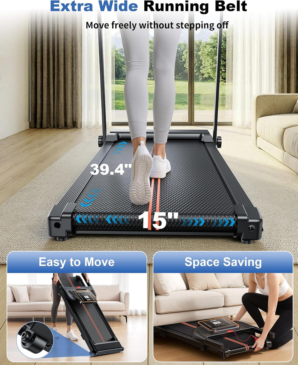 Foldable Quiet Under Desk Walking Pad