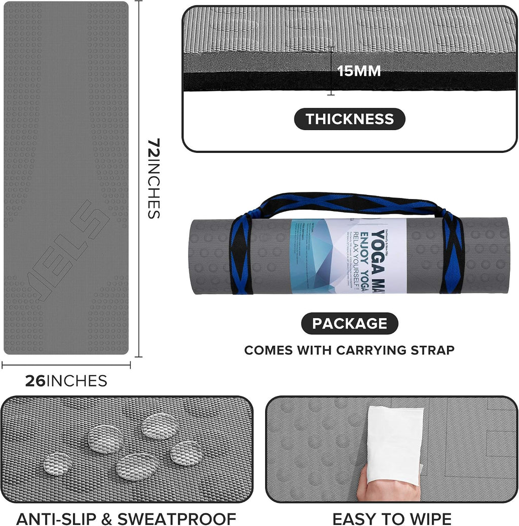 Thick 3D Non-Slip TPE Yoga Mat
